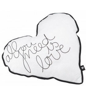 Heart cushion All you need is love 31x33cm 