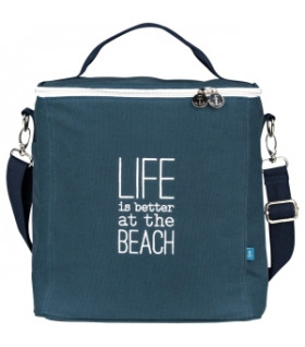 Cool bag Life is better navy 30x19x30cm 