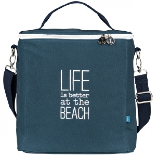 Cool bag Life is better navy 30x19x30cm 