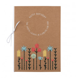 Embroidery card Happy Birthday