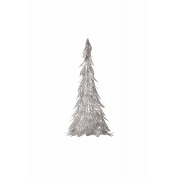 Lea kerstboom, metaal, H40cm, Zilver, 32LED